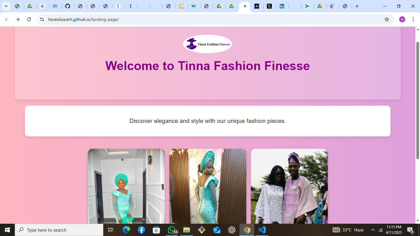 Fashion Brand Landing Page