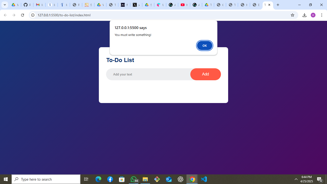 To Do List App made by me