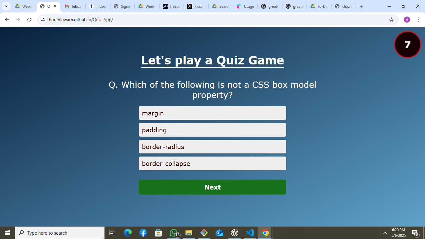 Quiz App made by me